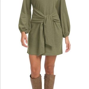 Lionstill front tie dress excellent condition army green